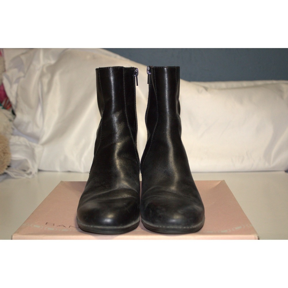 Bandolino Bdcarlessa Womens Boot 8 M Leather Zipper Round Toe Block Heel Bootie